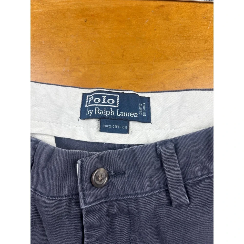Polo Ralph Lauren Mens Classic Chino Navy Blue Straight Leg Cotton Pants 29x27